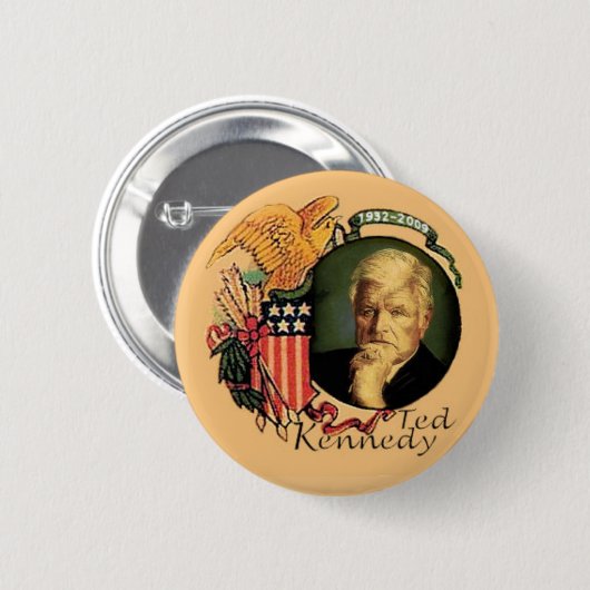Ted Kennedy Retro-Gedächtnisschaltfläche Button (Vorne & Hinten)
