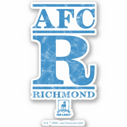 Ted Lasso | AFC R Richmond Text Logo Aufkleber (Vorderseite)