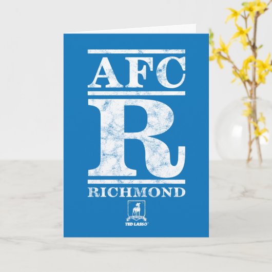 Ted Lasso | AFC R Richmond Text Logo Karte (Gelbe Blume)