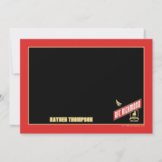 Ted Lasso | AFC Richmond Athletic Banner Mitteilungskarte (Vorderseite)