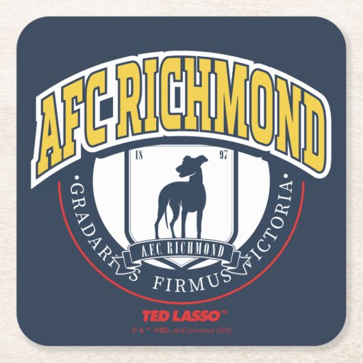 Ted Lasso | AFC Richmond Athletic Circle Abzeichen Rechteckiger Pappuntersetzer (Vorderseite)