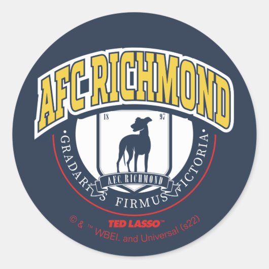 Ted Lasso | AFC Richmond Athletic Circle Abzeichen Runder Aufkleber (Vorderseite)