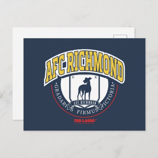 Ted Lasso | AFC Richmond Athletic Circle Badge Postkarte (Vorne/Hinten)