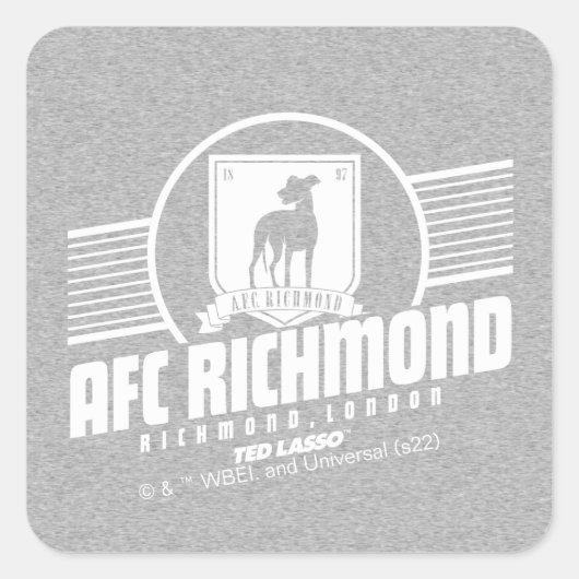 Ted Lasso | AFC Richmond Athletic Stripe Graphic Quadratischer Aufkleber (Vorderseite)