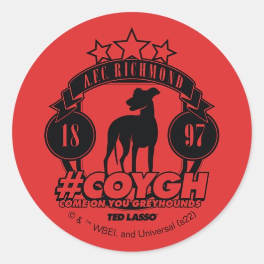 Ted Lasso | AFC Richmond #COYGH Runder Aufkleber (Vorderseite)