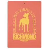 Ted Lasso | AFC Richmond Gold Arched Logo Klemmbrett (Rückseite)