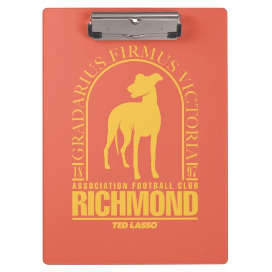 Ted Lasso | AFC Richmond Gold Arched Logo Klemmbrett (Vorderseite)