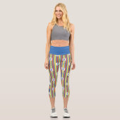 Ted Lasso | AFC Richmond Logo Streifenmuster Capri Leggings (Vorderseite)