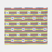 Ted Lasso | AFC Richmond Logo Streifenmuster Fleecedecke (Vorderseite (Horizontal))