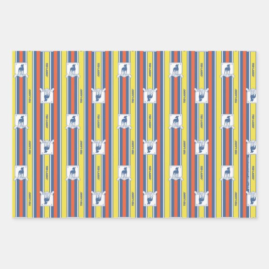 Ted Lasso | AFC Richmond Logo Streifenmuster Geschenkpapier Set (Vorderseite)