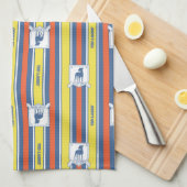 Ted Lasso | AFC Richmond Logo Streifenmuster Geschirrtuch (Viertel Falte)