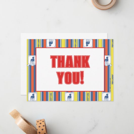 Ted Lasso | AFC Richmond Logo Streifenmuster Mitteilungskarte (Vorderseite/Rückseite Beispiel)