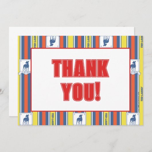 Ted Lasso | AFC Richmond Logo Streifenmuster Mitteilungskarte (Vorne/Hinten)