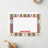 Ted Lasso | AFC Richmond Logo Streifenmuster Mitteilungskarte (Vorderseite/Rückseite Beispiel)