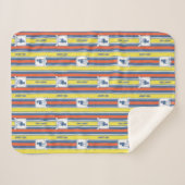 Ted Lasso | AFC Richmond Logo Streifenmuster Sherpadecke (Vorderseite (Horizontal))