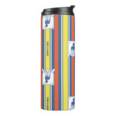 Ted Lasso | AFC Richmond Logo Streifenmuster Thermosbecher (Nach links gedreht)