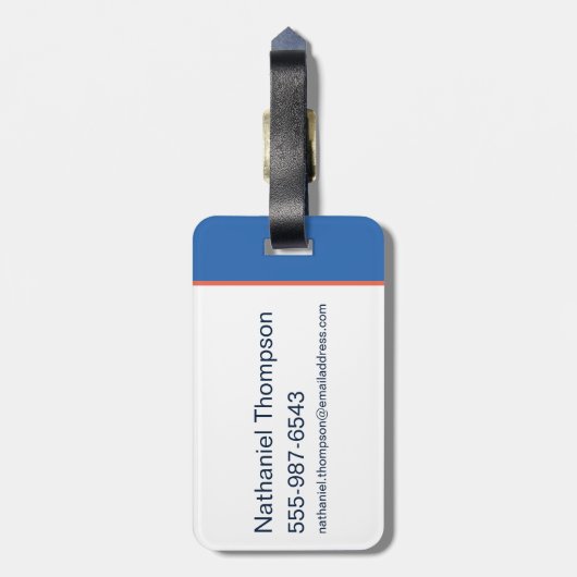 Ted Lasso | AFC Richmond Logo Stripe Pattern Gepäckanhänger (Rückseite vertikal)