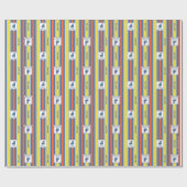 Ted Lasso | AFC Richmond Logo Stripe Pattern Geschenkpapier (Flach)