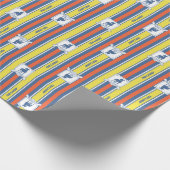 Ted Lasso | AFC Richmond Logo Stripe Pattern Geschenkpapier (Ecke)
