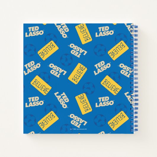 Ted Lasso | Believe Sign and Ball Toss Pattern Notizblock (Rückseite)