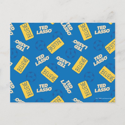 Ted Lasso | Believe Sign and Ball Toss Pattern Postkarte (Vorderseite)