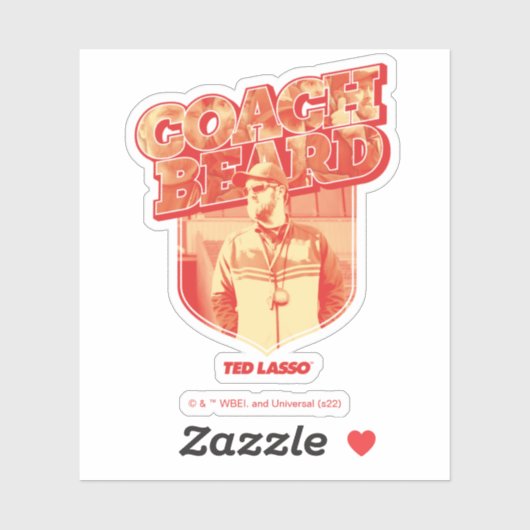 Ted Lasso | Coach Beat Abzeichen Aufkleber (Blatt)