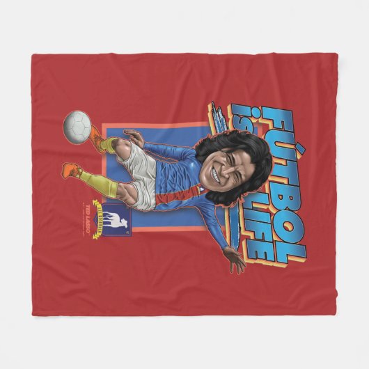 Ted Lasso | Dani Rojas Bobblehad Fleecedecke (Vorderseite (Horizontal))