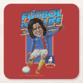 Ted Lasso | Dani Rojas Bobblehad Rechteckiger Pappuntersetzer (Vorderseite)