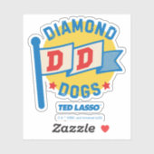 Ted Lasso | Diamond Dogs Pennant Graphic Aufkleber (Blatt)