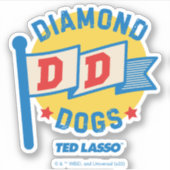 Ted Lasso | Diamond Dogs Pennant Graphic Aufkleber (Vorderseite)
