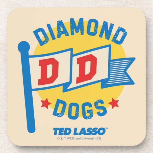 Ted Lasso | Diamond Dogs Pennant Graphic Getränkeuntersetzer (Vorderseite)