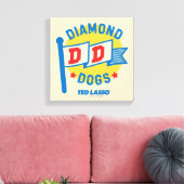 Ted Lasso | Diamond Dogs Pennant Graphic Leinwanddruck (Insitu (Wohnzimmer))