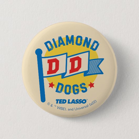 Ted Lasso | Diamond Hogs Pennant Graphic Button (Vorderseite)