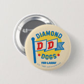 Ted Lasso | Diamond Hogs Pennant Graphic Button (Vorne & Hinten)