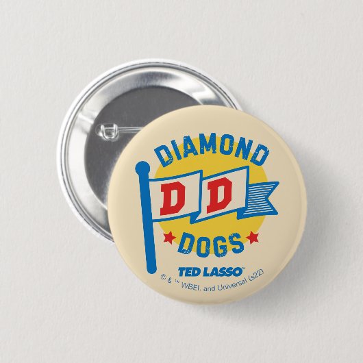 Ted Lasso | Diamond Hogs Pennant Graphic Button (Vorne & Hinten)