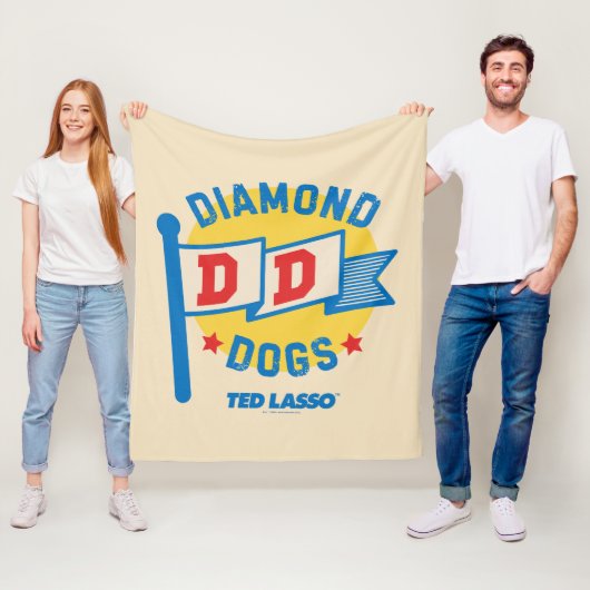 Ted Lasso | Diamond Hogs Pennant Graphic Fleecedecke (Beispiel)