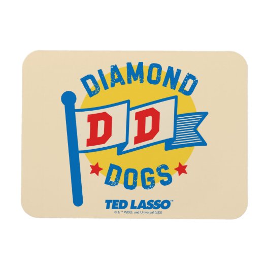 Ted Lasso | Diamond Hogs Pennant Graphic Magnet (Horizontal)