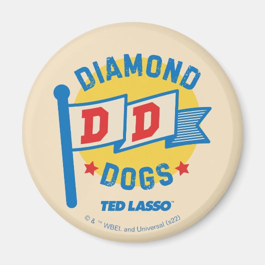 Ted Lasso | Diamond Hogs Pennant Graphic Magnet (Vorne)