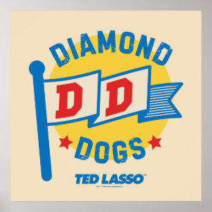 Ted Lasso   Diamond Hogs Pennant Graphic Poster