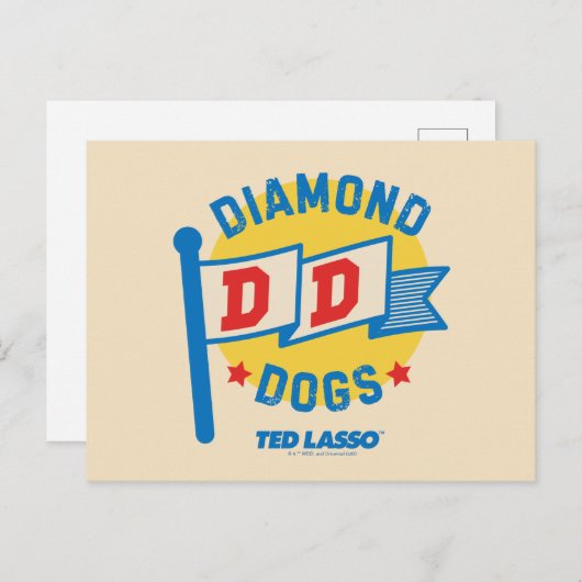 Ted Lasso | Diamond Hogs Pennant Graphic Postkarte (Vorne/Hinten)