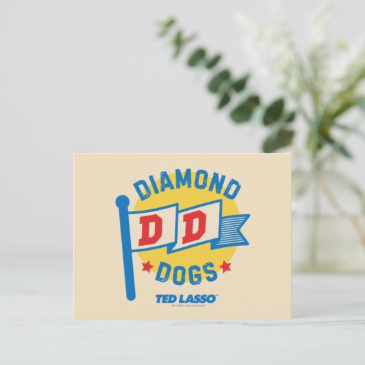 Ted Lasso | Diamond Hogs Pennant Graphic Postkarte (Stehend Vorderseite)
