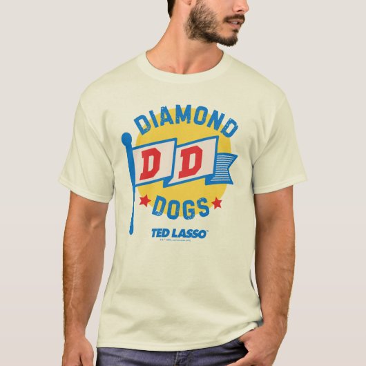 Ted Lasso | Diamond Hogs Pennant Graphic T-Shirt (Vorderseite)