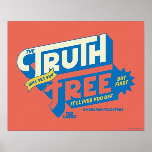 Ted Lasso | Die Wahrheit wird Sie frei Set Poster (Vorne)