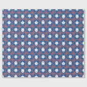 Ted Lasso | Face and Ball Diamond Pattern Geschenkpapier (Flach)