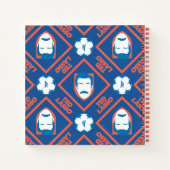 Ted Lasso | Face and Ball Diamond Pattern Notizblock (Rückseite)