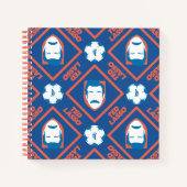 Ted Lasso | Face and Ball Diamond Pattern Notizblock (Vorderseite)