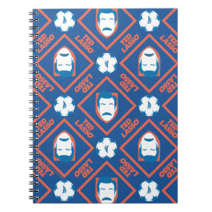 Ted Lasso   Face and Ball Diamond Pattern Notizblock