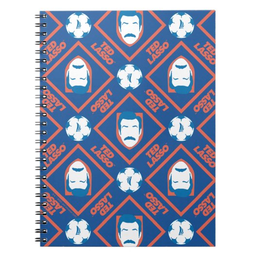 Ted Lasso | Face and Ball Diamond Pattern Notizblock (Vorderseite)