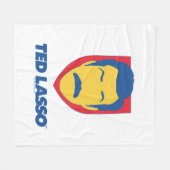 Ted Lasso | Face Icon Fleecedecke (Vorderseite (Horizontal))