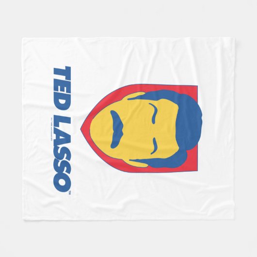 Ted Lasso | Face Icon Fleecedecke (Vorderseite (Horizontal))